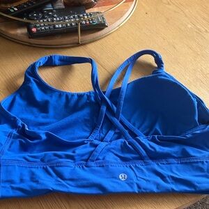 lululemon athletica Blue Crisscross Strappy Sports Bra